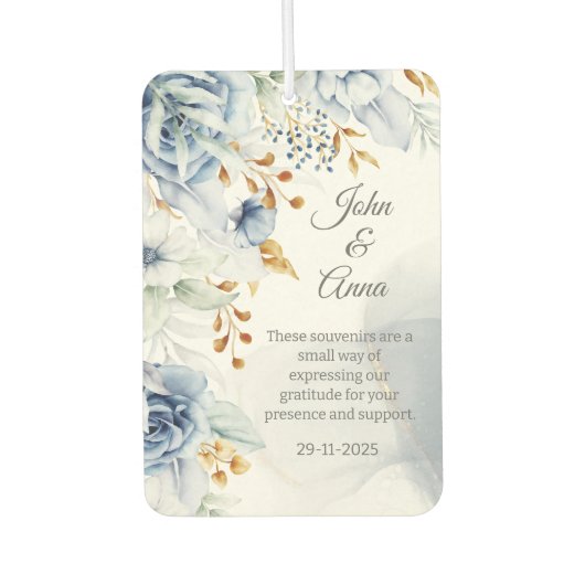 ウェディングパーティーゲストお土産プレゼント カーエアーフレッシュナー (正面)