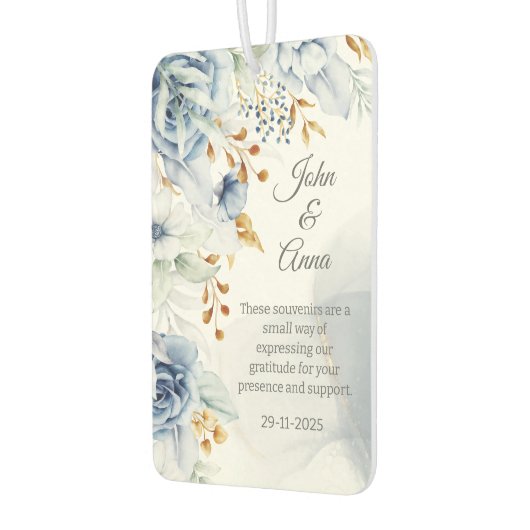 ウェディングパーティーゲストお土産プレゼント カーエアーフレッシュナー (左)