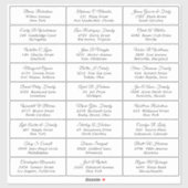 ウェディングパーティーゲスト住所 シールステッカー シール (シート)