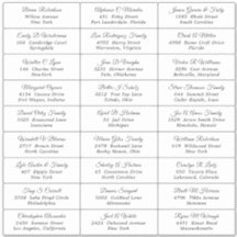 ウェディングパーティーゲスト住所 シールステッカー