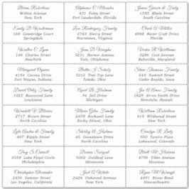 ウェディングパーティーゲスト住所 シールステッカー シール