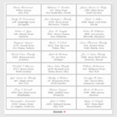 ウェディングパーティーゲスト住所 シールステッカー シール (シート)