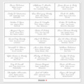 ウェディングパーティーゲスト住所 シールステッカー シール (シート)