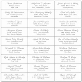 ウェディングパーティーゲスト住所 シールステッカー シール