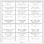 ウェディングパーティーゲスト住所 シールステッカー シール (シート)