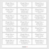 ウェディングパーティーゲスト住所 シールステッカー シール (シート)