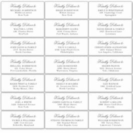 ウェディングパーティーゲスト住所 シールステッカー シール