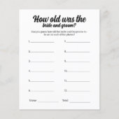 ウェディングパーティーゲーム彼らが推測していた写真 チラシ (正面)