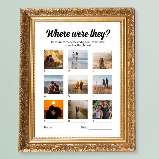 ウェディングパーティーゲーム彼らが推測していた写真 ポスター