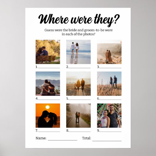 ウェディングパーティーゲーム彼らが推測していた写真 ポスター (正面)