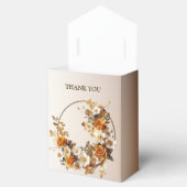 ウェディングパーティーゴールデンオレンジ白素朴花 フェイバーボックス (オープン)