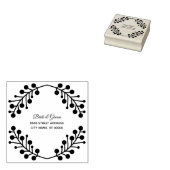 ウェディングパーティーゴールデンフラワ素朴ー ラバースタンプ (押印)