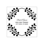 ウェディングパーティーゴールデンフラワ素朴ー ラバースタンプ (インプリント)