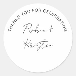 ウェディングパーティーサンキューホテルバッグスナックバッグスイーツ ラウンドシール