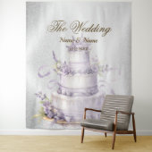 ウェディングパーティーシルバーグリッタースパークルエレガント タペストリー (インサイチュ)