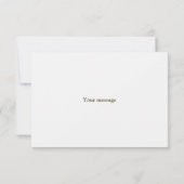 ウェディングパーティーシルバーゴールデンホワイトローズフラワー サンキューカード (裏面)