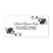 ウェディングパーティーシルバーゴールデンホワイトローズフラワー セルフインキングスタンプ (デザイン)