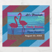 ウェディングパーティーズフラミングルバードビーチアットデュスク ビールラベル (シングルラベル)