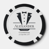 ウェディングパーティータキシードのギフトの行商人 ポーカーチップ (裏面)