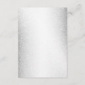 ウェディングパーティーダスティブルーウォーターカラーフラワーシルバー エンクロージャーカード (裏面)