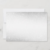 ウェディングパーティーダスティブルーウォーターカラーフラワーシルバー セーブザデート (裏面)