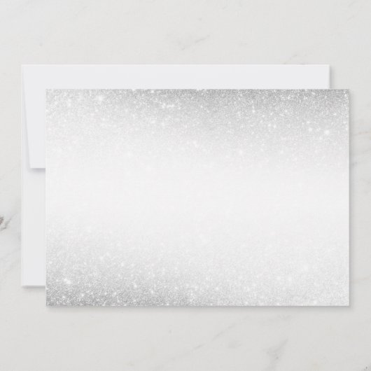 ウェディングパーティーダスティブルーウォーターカラーフラワーシルバー セーブザデート (裏面)