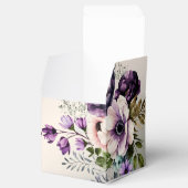 ウェディングパーティーパープルピンクの花が金色にエレガントなる フェイバーボックス (オープン)