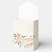 ウェディングパーティーパープルピンクの花が金色にエレガントなる フェイバーボックス (オープン)