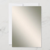 ウェディングパーティーパープルピンクの花が金色にエレガントなる 招待状 (裏面)