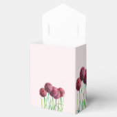 ウェディングパーティーパープルピンクアリウムフローラ水彩 フェイバーボックス (オープン)