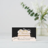 ウェディングパーティーピンクカスタムケーキ 名刺 (スタンド正面)