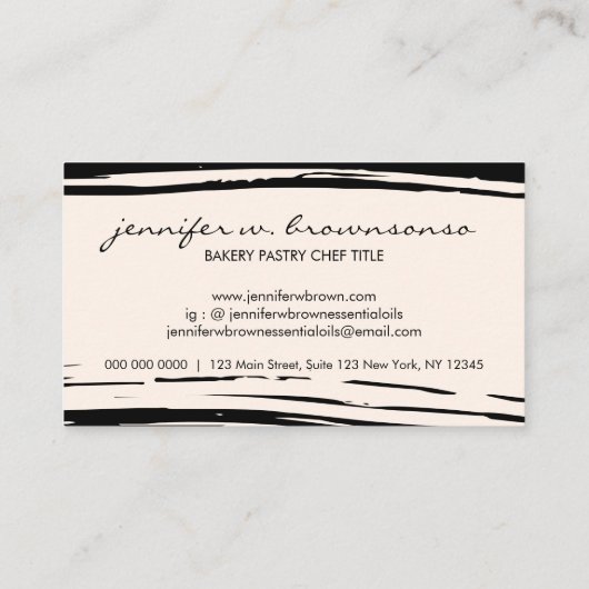 ウェディングパーティーピンクカスタムケーキ 名刺 (裏面)