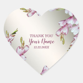 ウェディングパーティーピンク白素朴花エレガント ハートシール