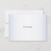 ウェディングパーティーフローラブルーグレーホワイト素朴 サンキューカード (裏面)