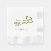 ウェディングパーティーペーパーナプキン 縁ありカクテルナプキン (正面)