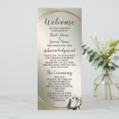 ウェディングパーティーホワイトバーズコカトゥーグリーン葉 プログラム (スタンド正面)