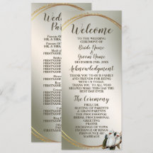 ウェディングパーティーホワイトバーズコカトゥーグリーン葉