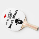 ウェディングパーティー写真プロップヒップスター髭ひげ 卓球ラケット (横)