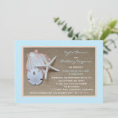 ウェディングパーティー招待状 - ビーチ バルーン 招待状 (スタンド正面)