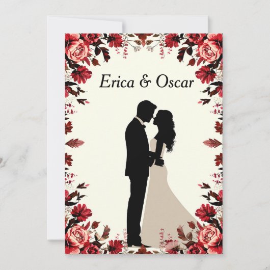 ✨ ウェディングパーティー用 結婚式 招待状 ブライドル・グルームデザイン ✨ (正面)