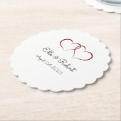 ウェディングパーティー紙コースター ペーパーコースター (アングル)