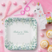 ウェディングパーティー紙プレート植物性ユーカリ ペーパープレート (パーティー)