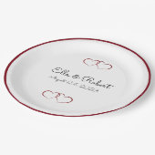 ウェディングパーティー紙プレート ペーパープレート (アングル)