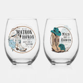 ウェディングパーティー ステムなしワイングラス (裏面)