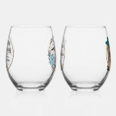 ウェディングパーティー ステムなしワイングラス (左)