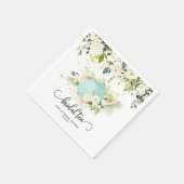 ウェディングパーティー ナプキン - 青 WC | カスタム スタンダードカクテルナプキン (角)