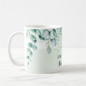 ウェディングパーティー ブライズメイド ヘアメイク ユーカリグリーン コーヒーマグカップ (左)