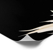 ウェディングパーティー ブラッシュピンク フラワー ゴールド ブラック ポスター (角)