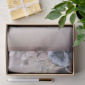 ウェディングパーティー 水彩 パステルブルー ベージュ フラワー 薄葉紙 (ギフト)