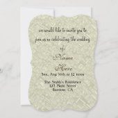 ウェディングパーティー 花嫁 新婦 花婿 披露宴 現代 招待状 (裏面)